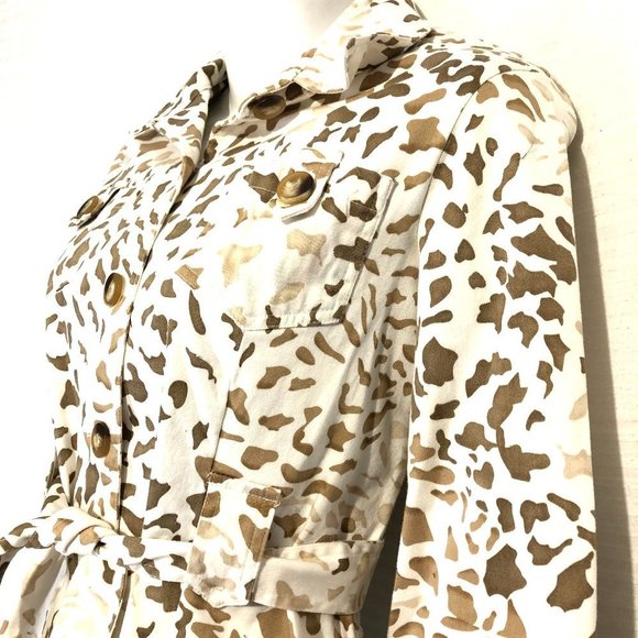SUSAN BRISTOL Animal Print Belted Jacket Blazer 8 - Picture 3 of 8